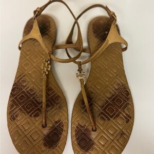 Tory Burch Brown Leather Sandals